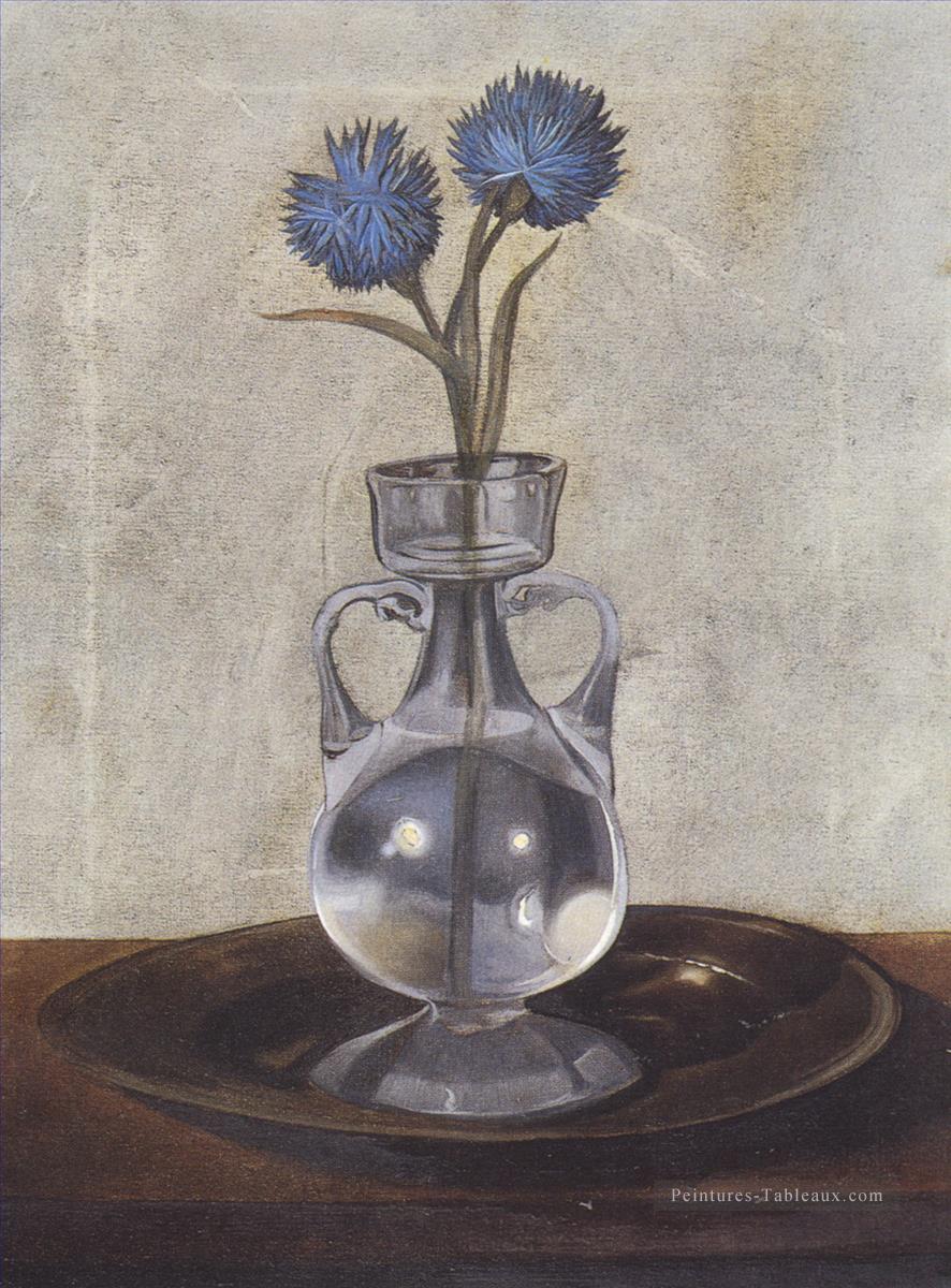 Le vase de bleuets Salvador Dali Peintures à l'huile